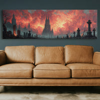 Cathedral Beneath a Burning Sky
