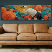 Crane Among the Coral Garden
