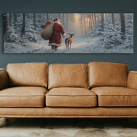 Santa’s Quiet Walk Through Winter Pines