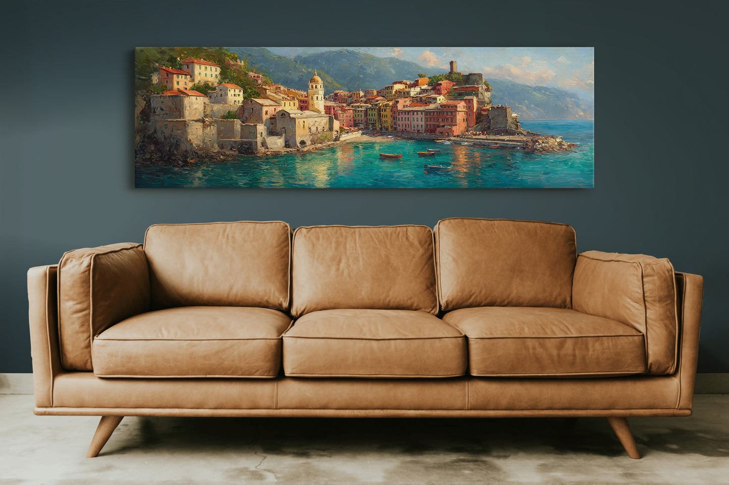 Sunlit Harbor of the Italian Coast