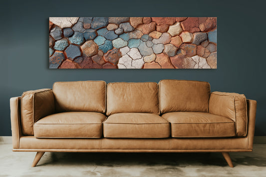 Cracked Earth Mosaic in Desert Tones