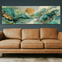 Golden Sun Over Emerald Tides