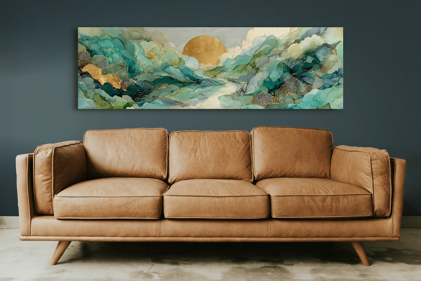 Golden Sun Over Emerald Tides
