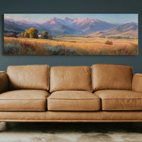 Golden Fields Beneath Mountain Peaks