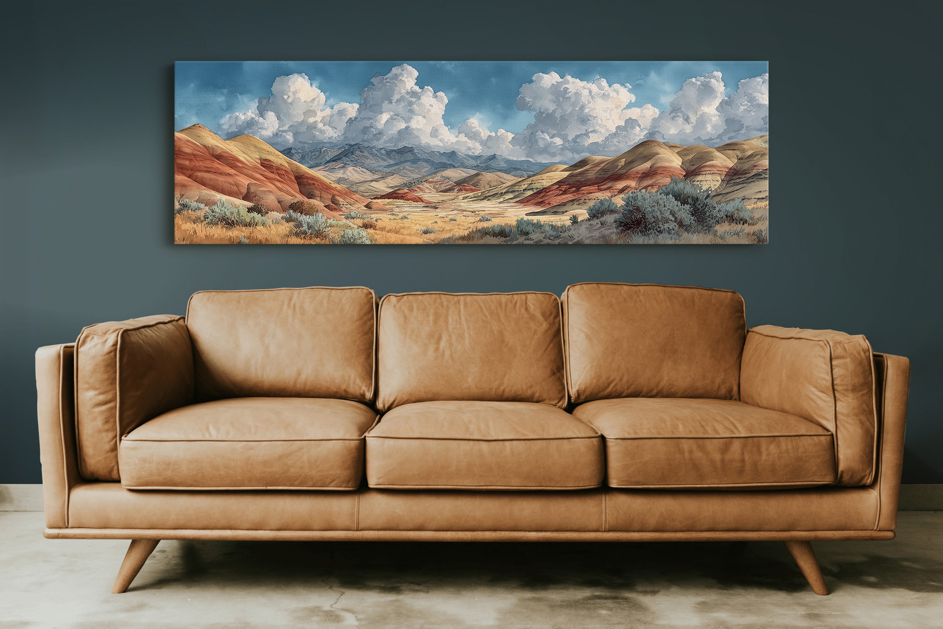 Painted Desert Beneath Towering Clouds