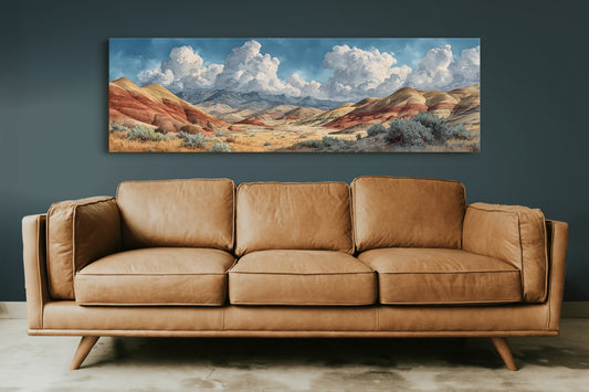 Painted Desert Beneath Towering Clouds