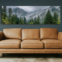 Misty Pines In Mountain Silence