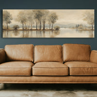Quiet Lakeside Trees In Soft Golden Light