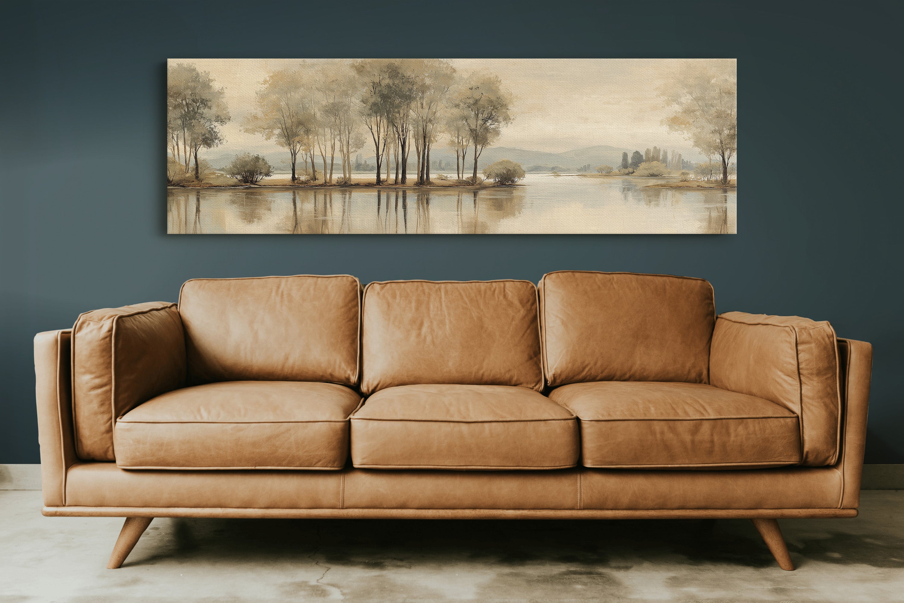 Quiet Lakeside Trees In Soft Golden Light