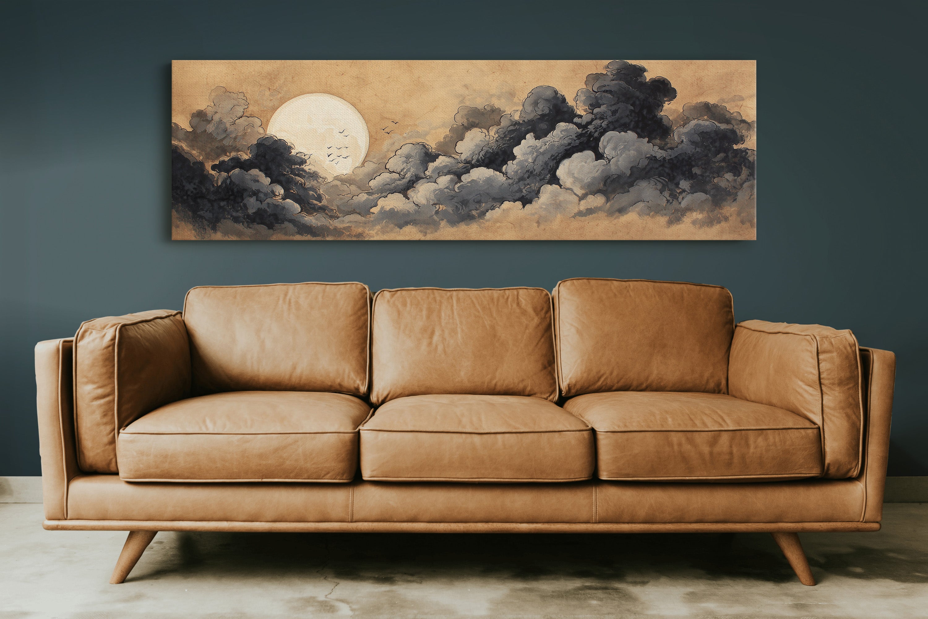 Moon Rising Through Storm Clouds