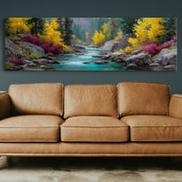 Autumn River Through Golden Pines