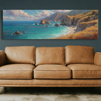 Golden Cliffs Above The Turquoise Sea