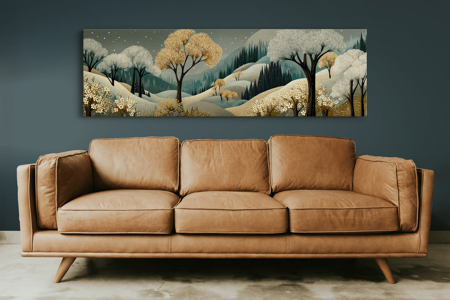 Golden Trees Beneath A Starlit Valley