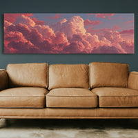 Crimson Clouds At Golden Sunset