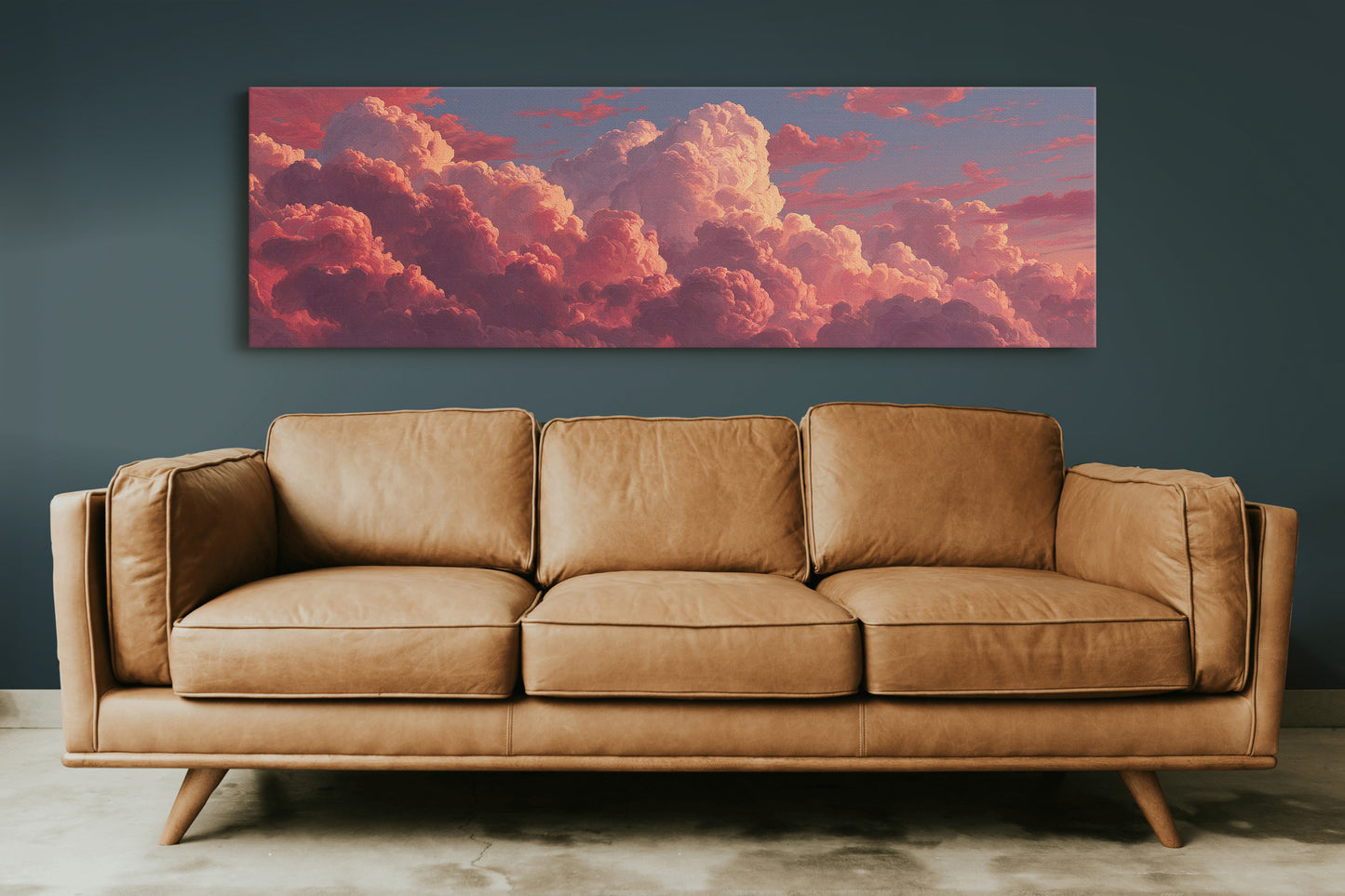 Crimson Clouds At Golden Sunset