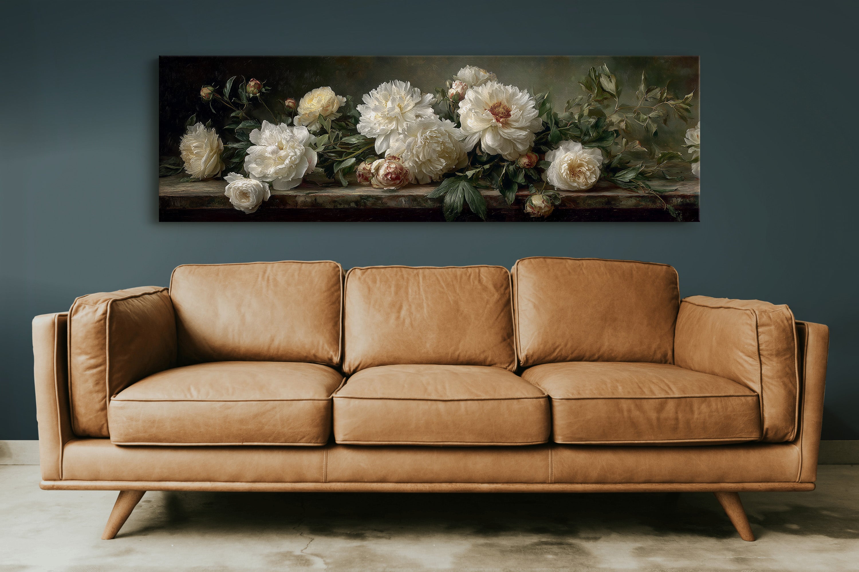 White Peonies In Shadowed Stillness