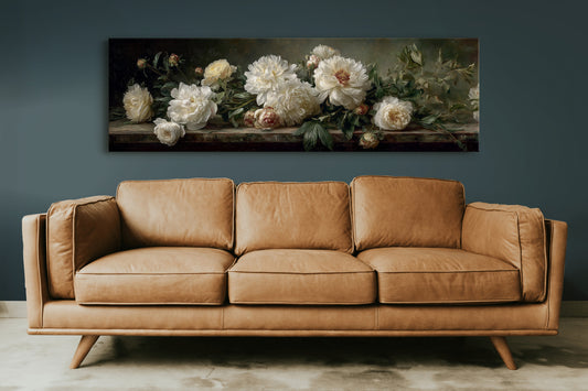 White Peonies In Shadowed Stillness