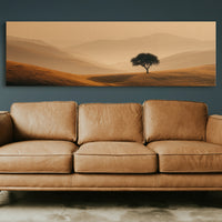 A Lone Tree In Golden Quiet