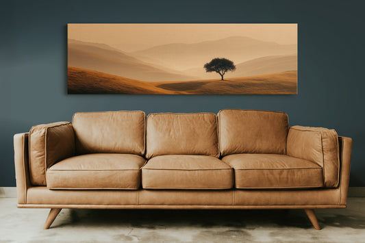 A Lone Tree In Golden Quiet