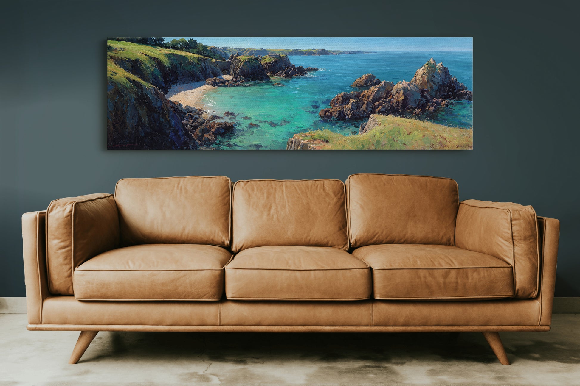 Turquoise Cove Beneath The Cliffs