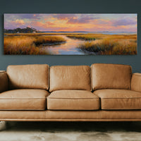 Golden Marsh Beneath A Painted Sky