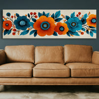 Bold Blooms in Autumn Blue