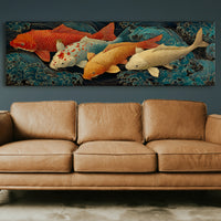 Koi Beneath the Midnight Waves