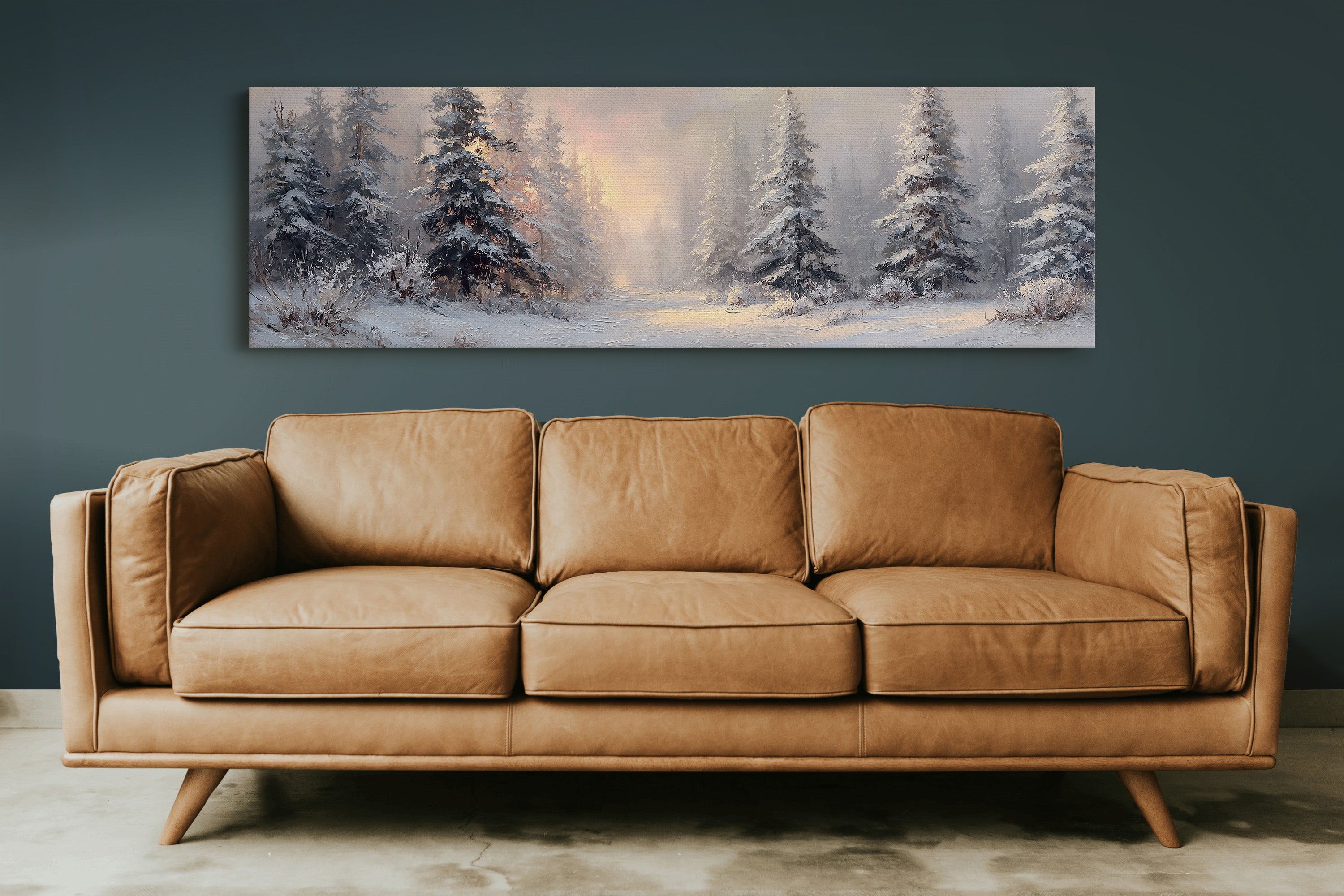 Winter Light Through Silent Pines