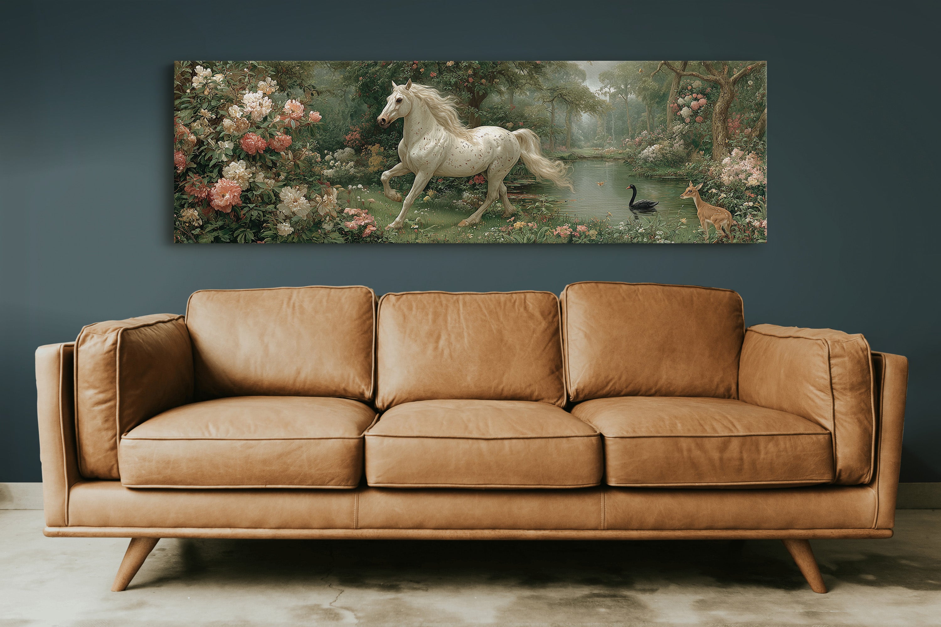 White Stallion In The Secret Garden