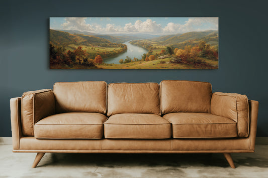 Autumn Valley Along The Riverbend