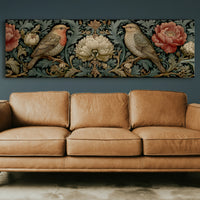 Songbirds Among Baroque Blooms