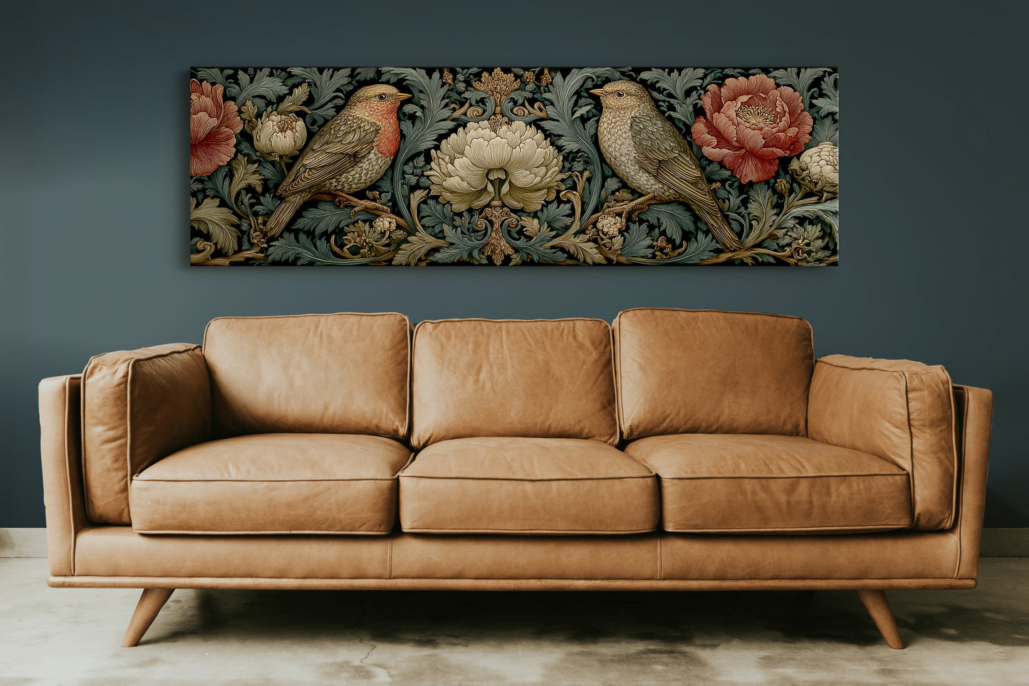 Songbirds Among Baroque Blooms