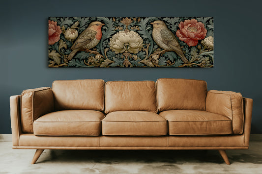 Songbirds Among Baroque Blooms