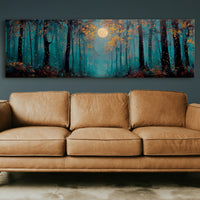 Moonlit Forest Of Fireflies