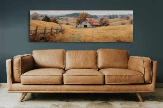 Autumn Hillside Barn