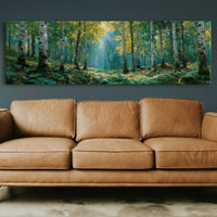 Sunlit Birch Forest