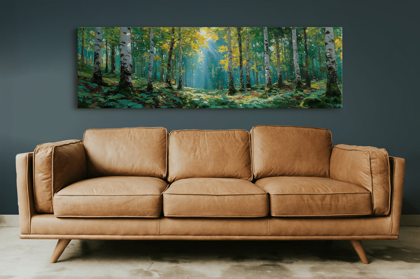 Sunlit Birch Forest