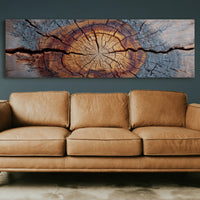 Wood Grain Tree Rings Rustic Macro Wall Art