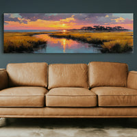 Golden Marsh Sunset Reflections