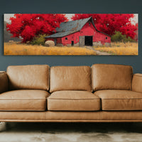 Red Barn Beneath the Autumn Blaze