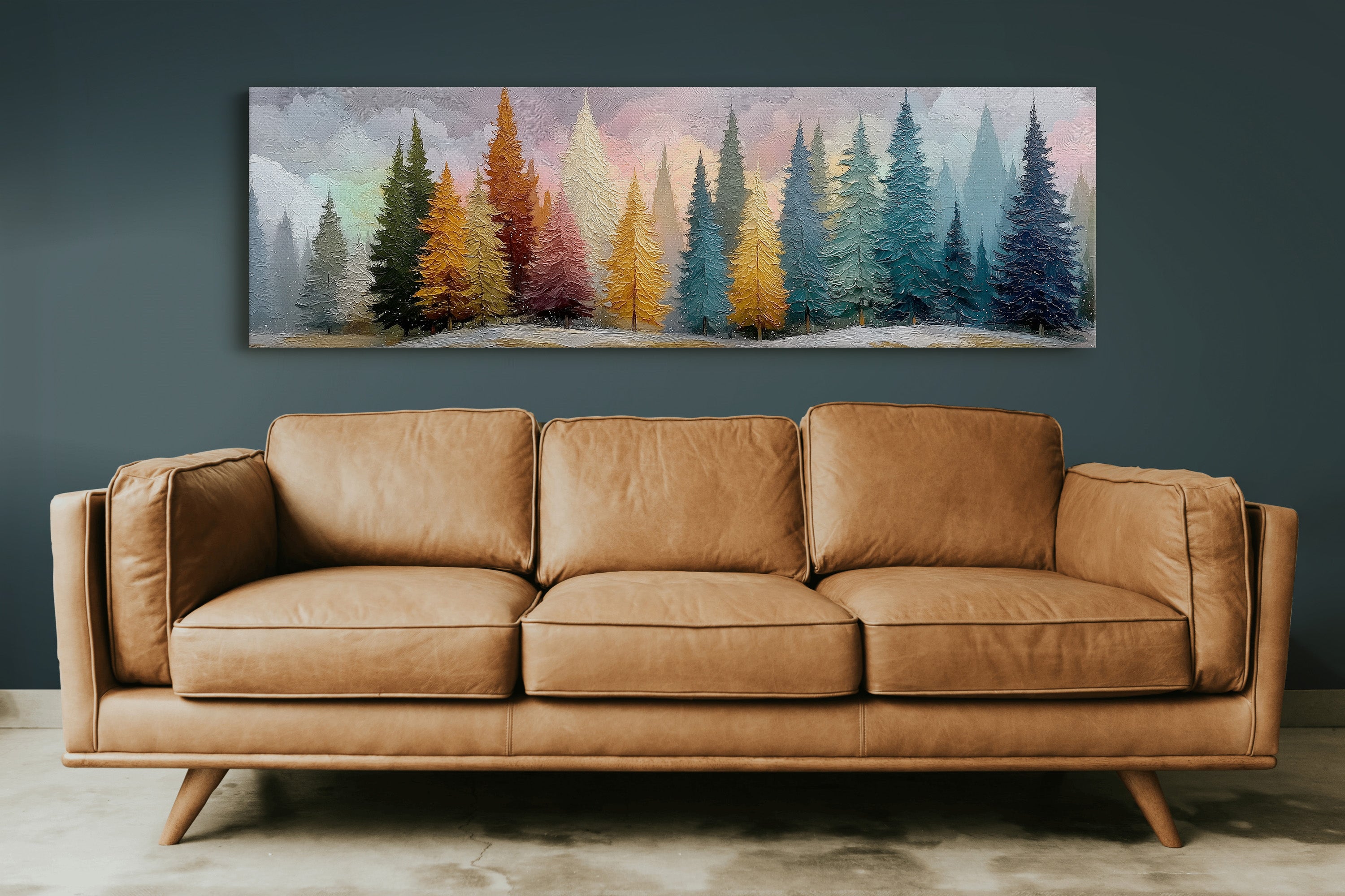 Winter Pines in Painted Light