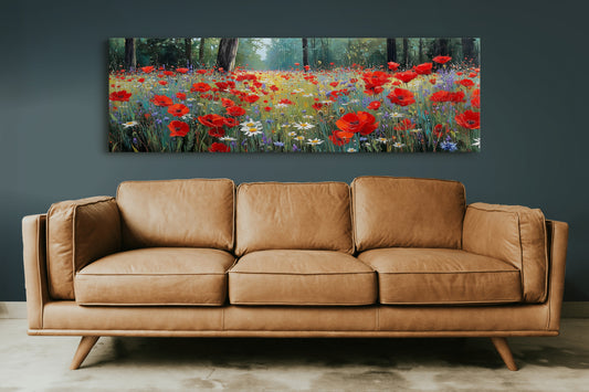 Red Blossoms Beneath the Pines