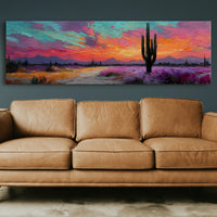 Neon Dust Over Desert Twilight