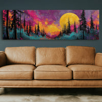 Moonrise Through Painted Fire