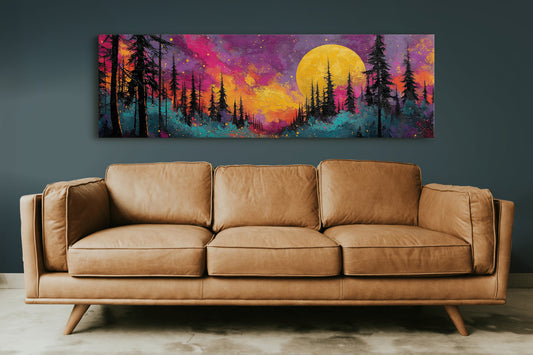 Moonrise Through Painted Fire