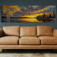 Sunset Across the Autumn Lake