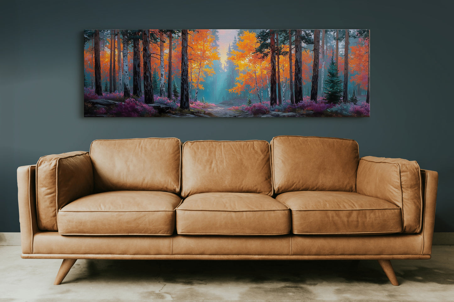 Firelight Through the Autumn Pines