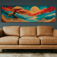 Golden Sun Over Painted Valleys