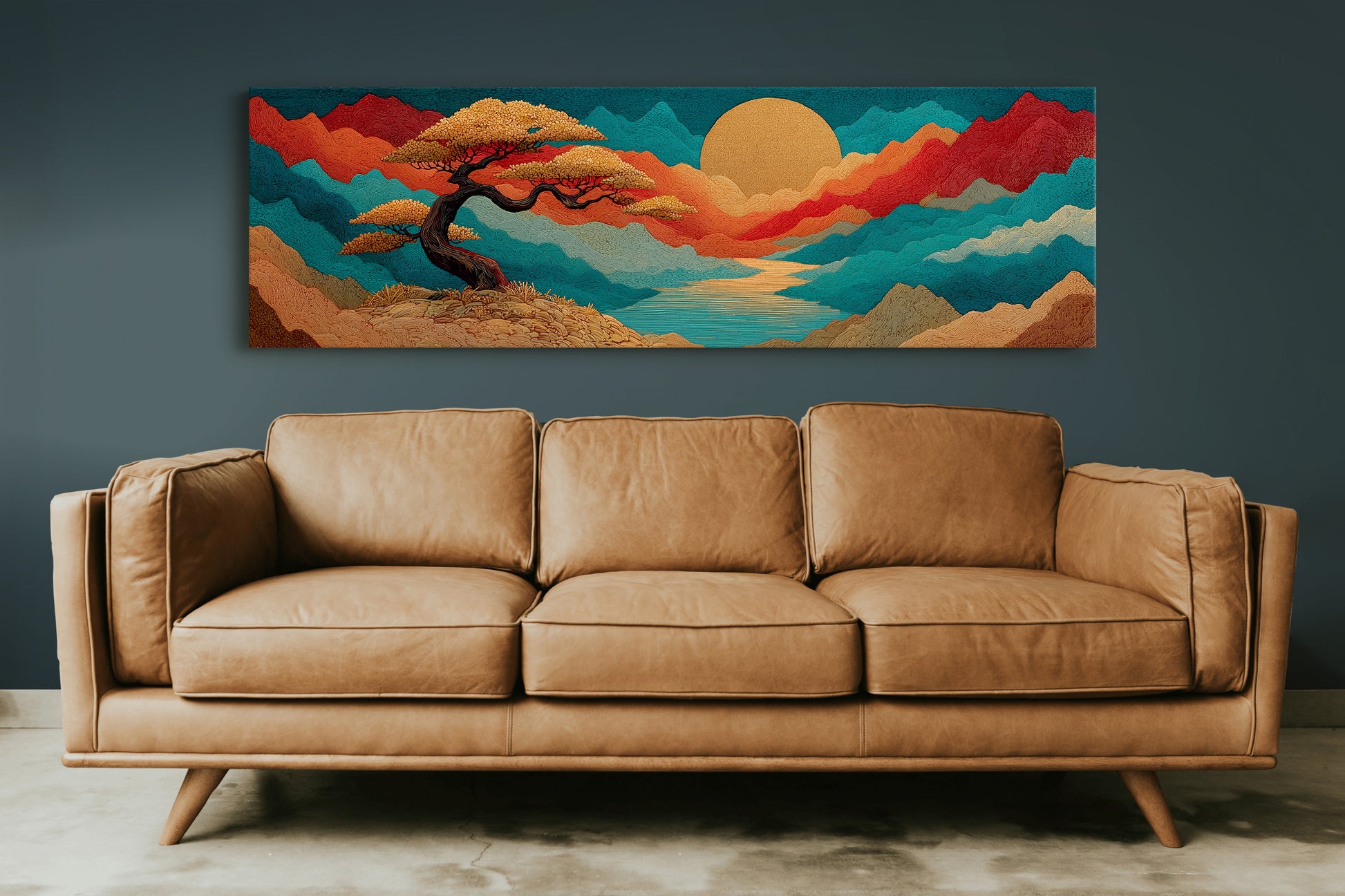 Golden Sun Over Painted Valleys