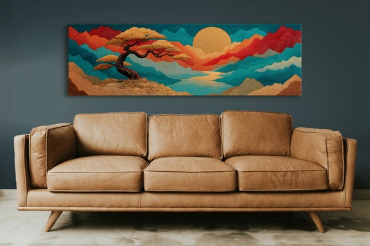 Golden Sun Over Painted Valleys